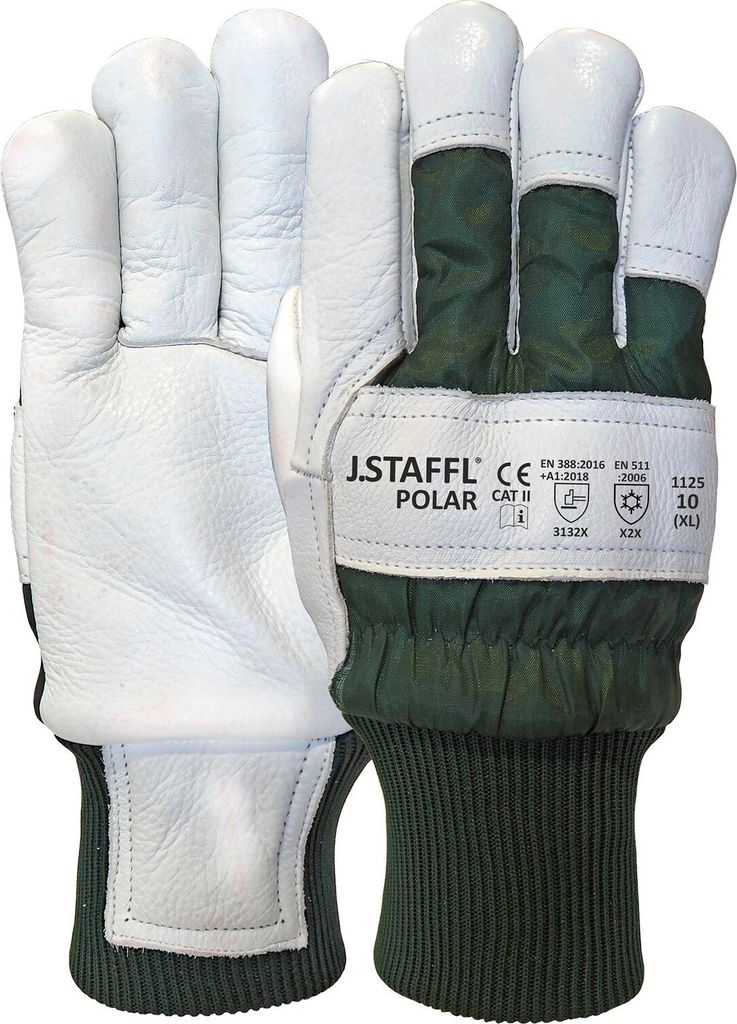 Staffl Polar 1125 Winter-Arbeitshandschuh, Schutzhandschuh, Lederhandschuh, Thermohandschuh, warmes Innenfutter, Rindsvollleder, wasserabweisend, W...