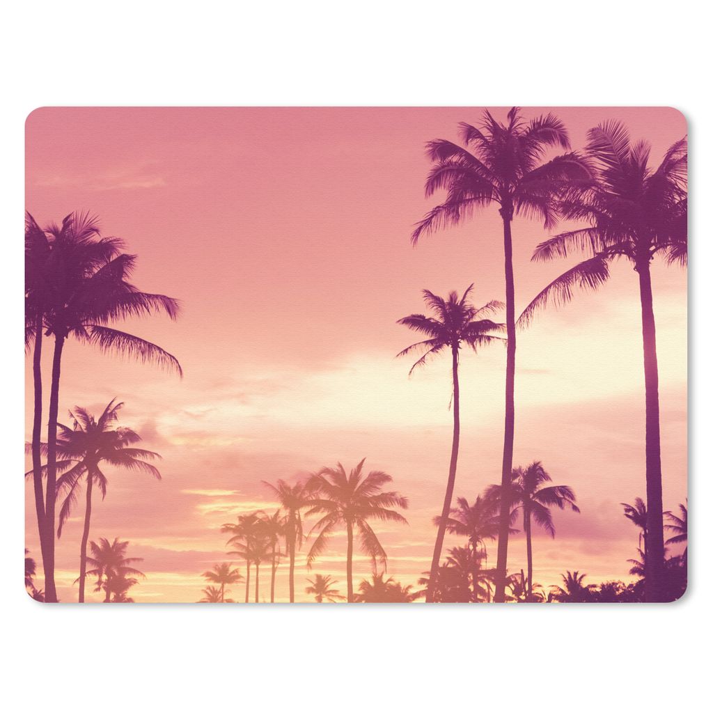 MuchoWow Mauspad Mousepad Himmel - Palme - Abend - Natur - Tropisch 23x19 cm - Mousepads - Maus Mat - Pad - Mausunterlage - Schreibtischunterlage...