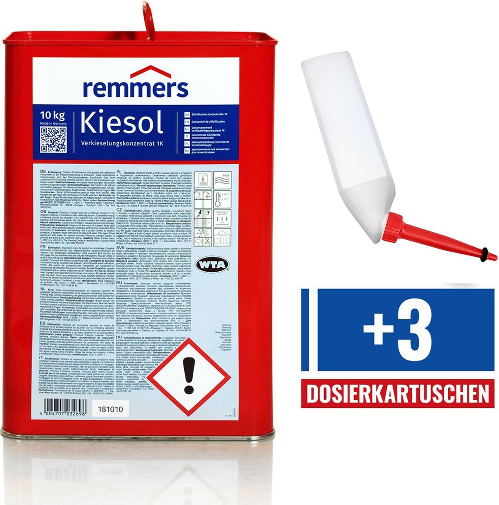 Set REMMERS KIESOL 10 KG Verkieselung Abdichtung + 3 Produktbild 