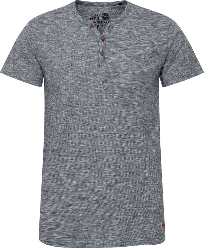 SOLID SDSigos Herren T-Shirt Kurzarm Shirt mit Grandad-Ausschnitt