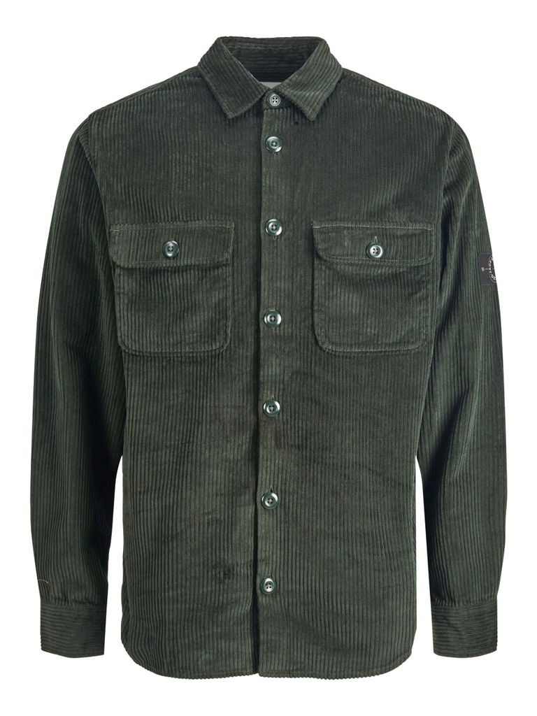 JACK&JONES JJDARREN Flannel Overshirt In Blu Marino – Camicia Casual Uomo Con Tasconi E Bottoni - 4