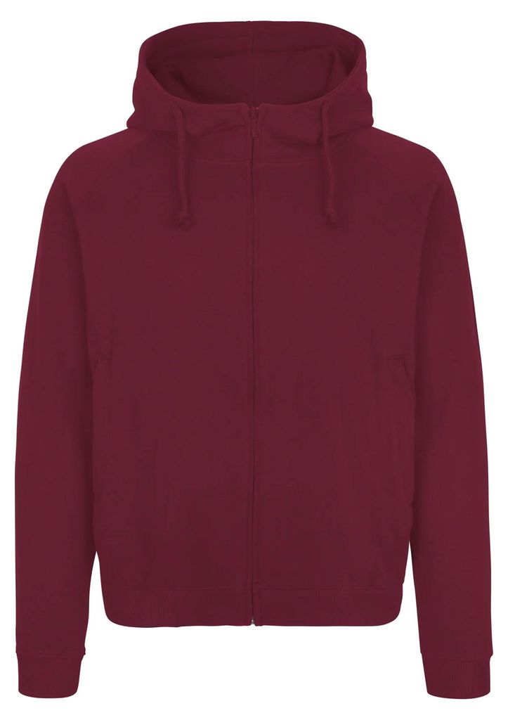 Neutral - Kapuzenpullover für Herren/Damen Uni, Versteckter Reißverschluss LT3945 (XL) (Bordeaux)