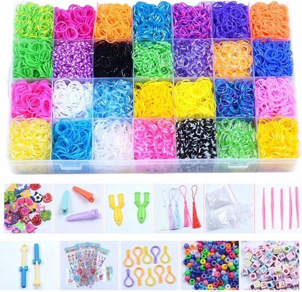Gumki Koraliki Do Robienia Bransoletek XXL 10000 Zestaw DIY Obrázek produktu 