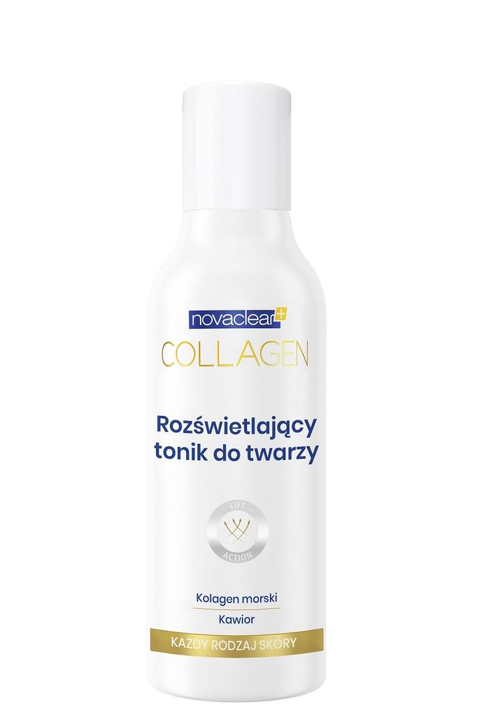 NovaClear Collagen Revitalizing Facial Toner with Active Gold, Marine Collagen and Caviar Infused for Moisturized and Rejuvenated Skin