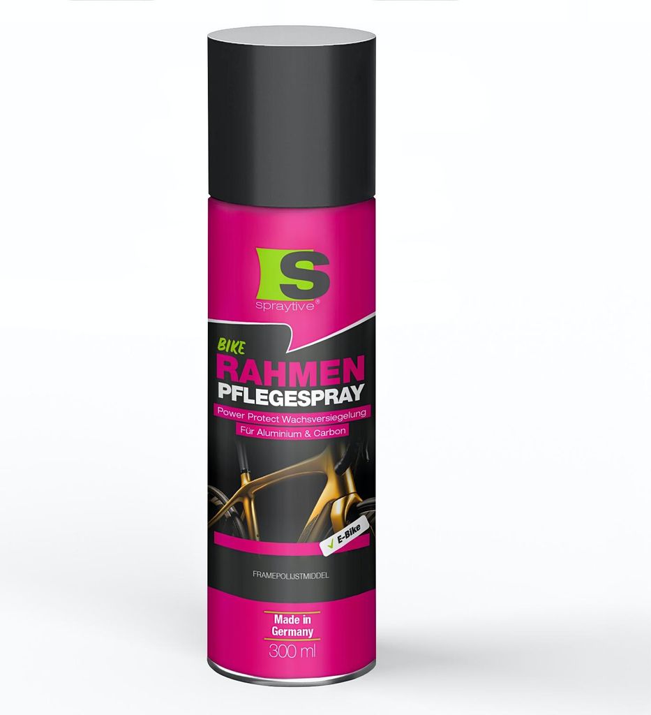 Spraytive 1x 300ml – Rahmen-Pflegespray mit Power Protect Wachsversiegelung – schmutz- & feuchtigkeitsabweisend – für Fahrrad, E-Bike