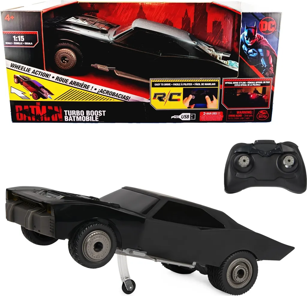 Voiture Radiocommandée Batmobile Turbo Boost DC Batman Spin Master