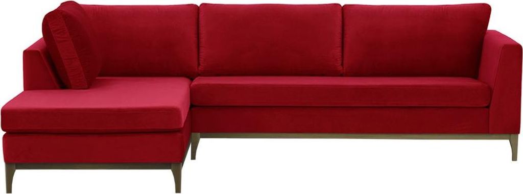 Linksseitiges Ecksofa Gosena Wood-Velluto 7-wax black