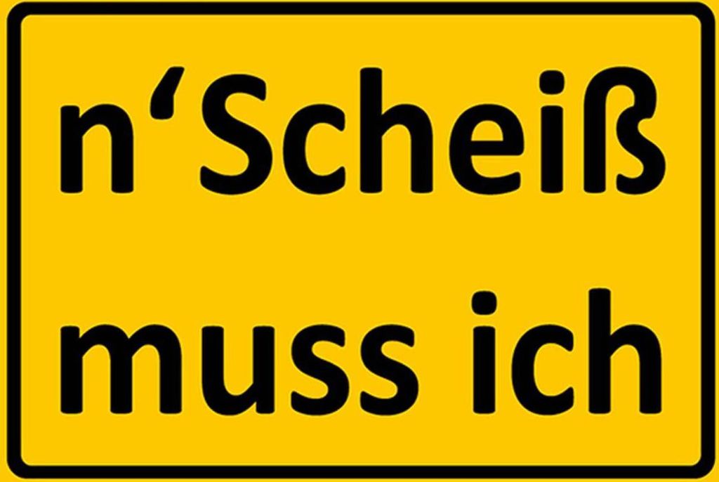 vianmo Holzschild 20x30 cm n ́Scheiß muss ich