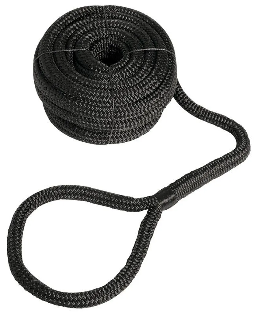 Amarre 24 mm 15 mètres avec œil noir : Haute résistance à l'abrasion