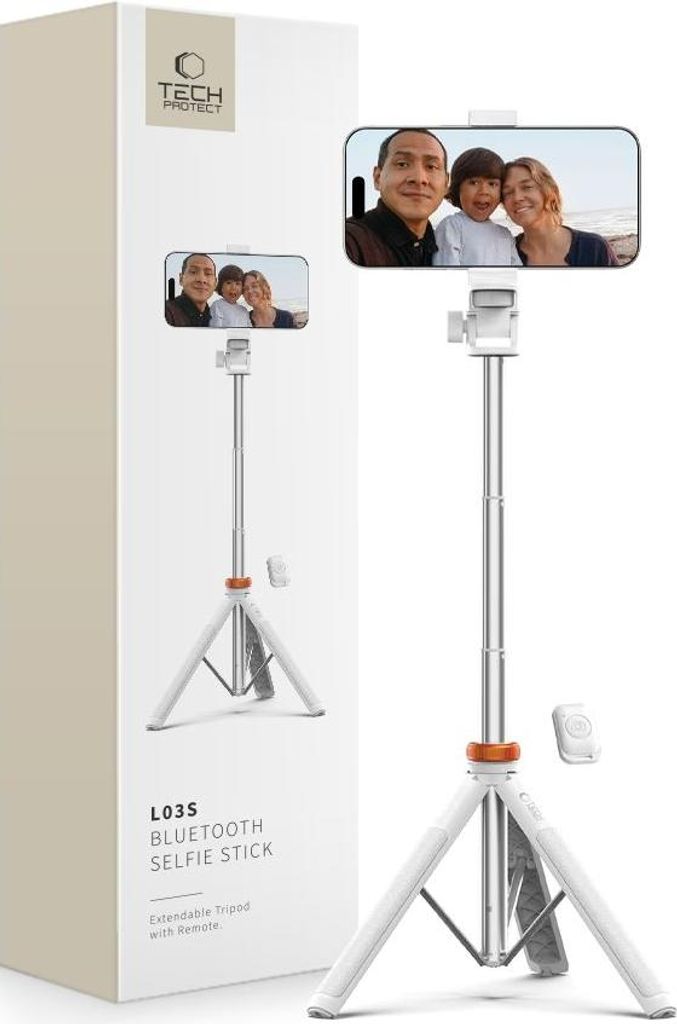 Selfie Stick Tripod Tech-Protect L03S Bluetooth 148cm DO Zdjęcie produktu 