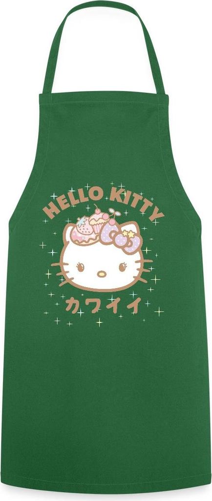Spreadshirt Hello Kitty Kawaii Stil Kochschürze, One size, Grün
