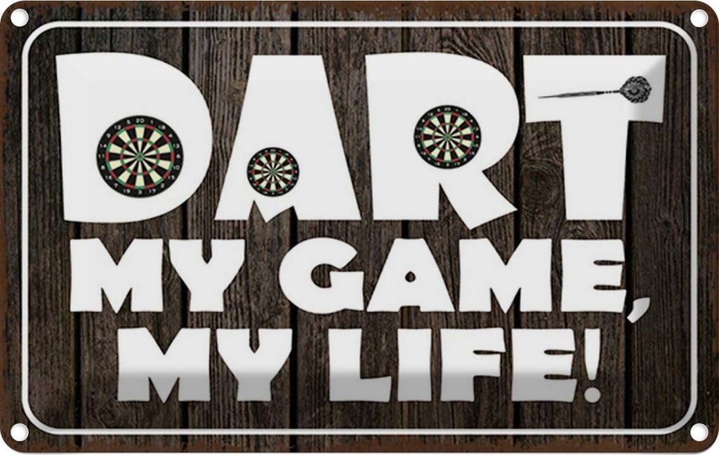 vianmo Blechschild 20x30 cm DART my Game life Sport Hobby Spruch Zitat