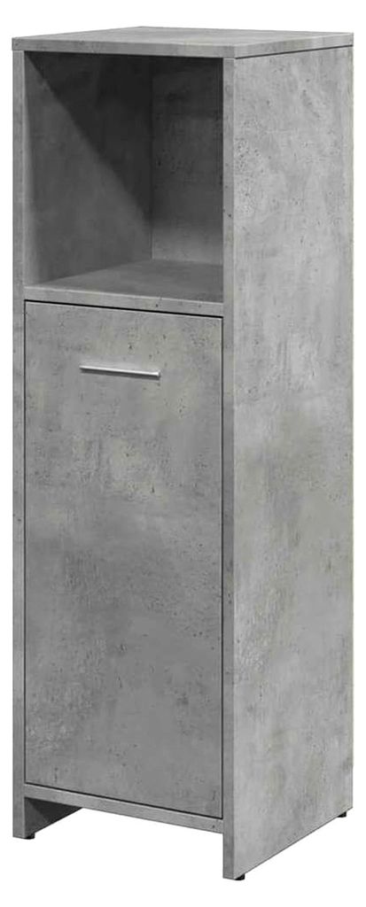 Badezimmerschrank in Betongrau 30x30x95 cm aus Holzwerkstoff