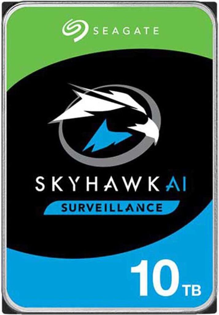 Seagate SkyHawk AI ST10000VE001 - Festplatte - 10 TB - intern - 3.5" (8.9 cm) - SATA 6Gb/s - 7200 rpm - Puffer: 256 MB