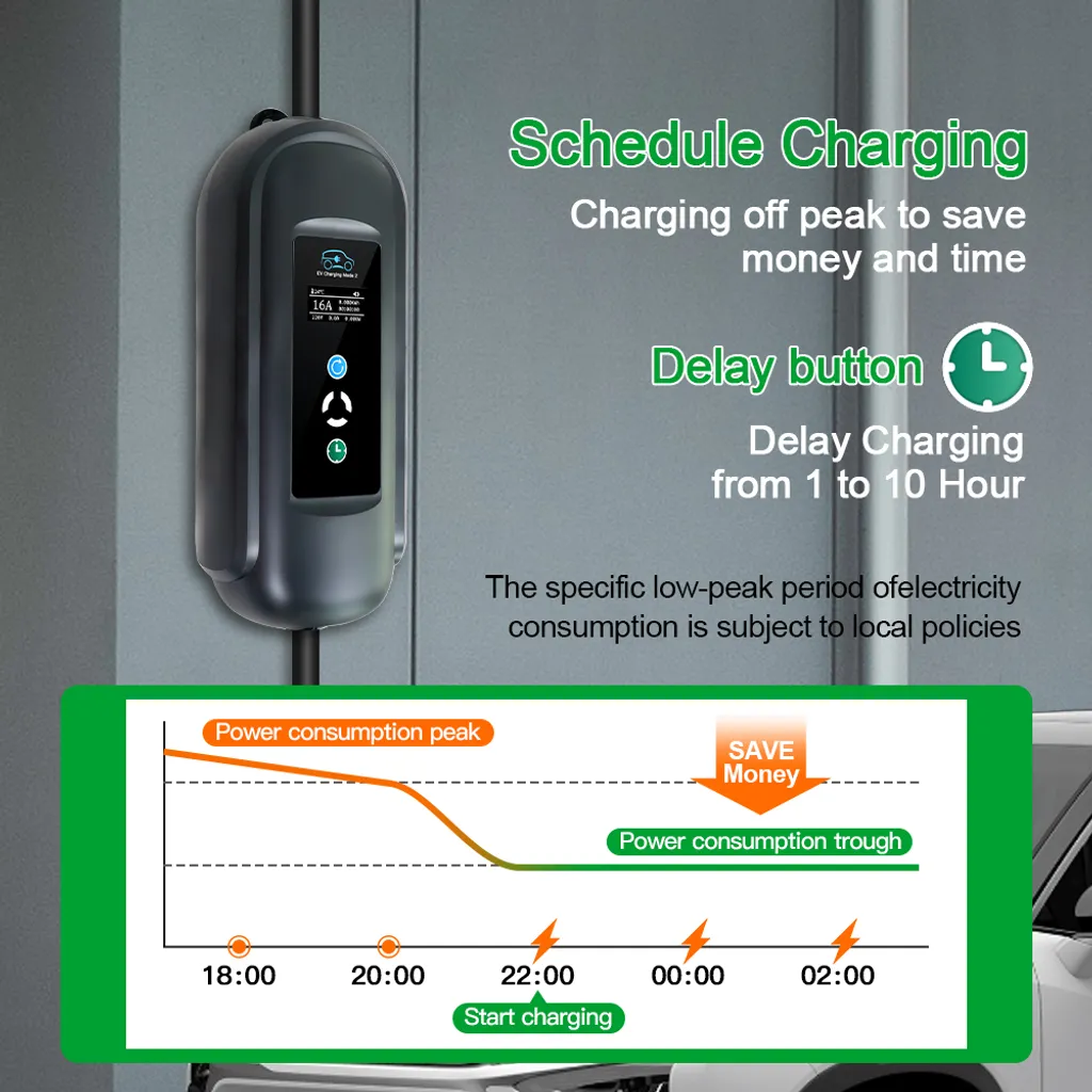 Chargeur VE Type 2 11kW Portable avec Câble de 10m - Modèle Triphasé - 3