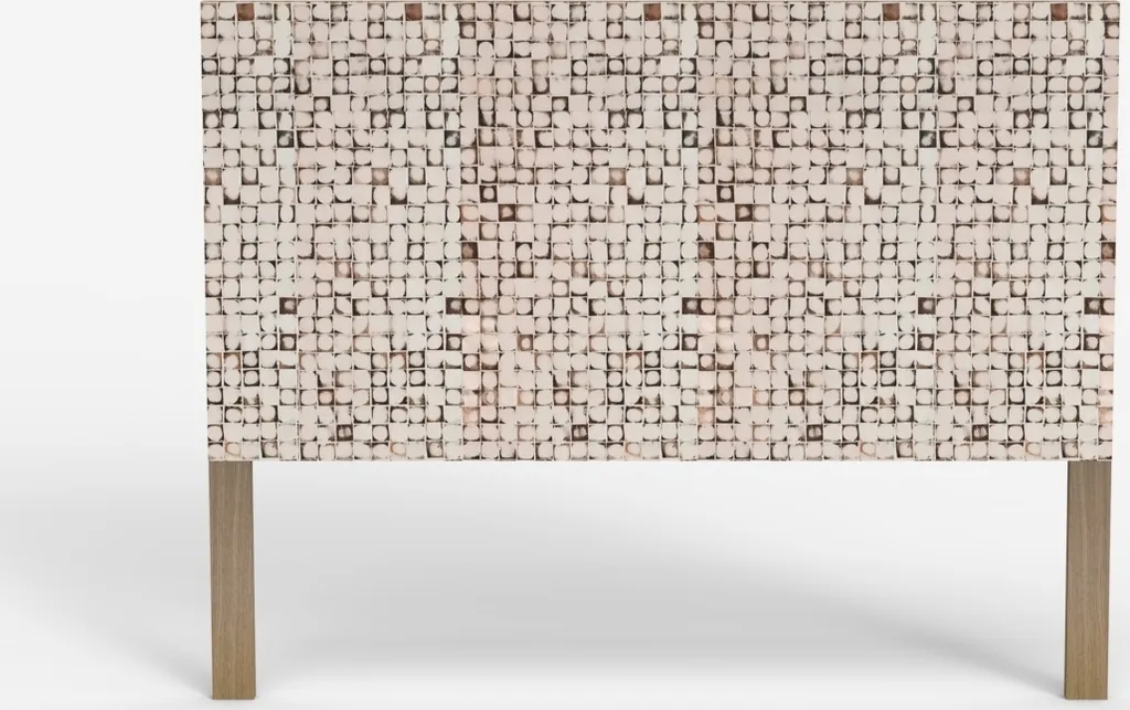 Tête de lit graphique Juno en bois mosaïque pour lit double