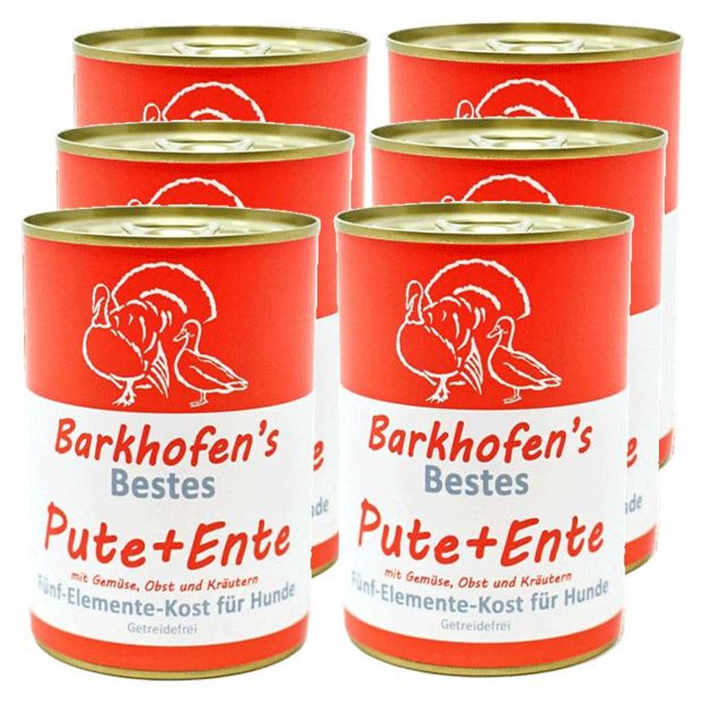 Barkhofen's Fünf Elemente Kost - Pute+Ente 6x 400g