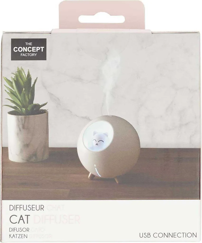 Diffuseur Parfum D'ambiance Chat en Céramique Blanche pour la Maison - 8