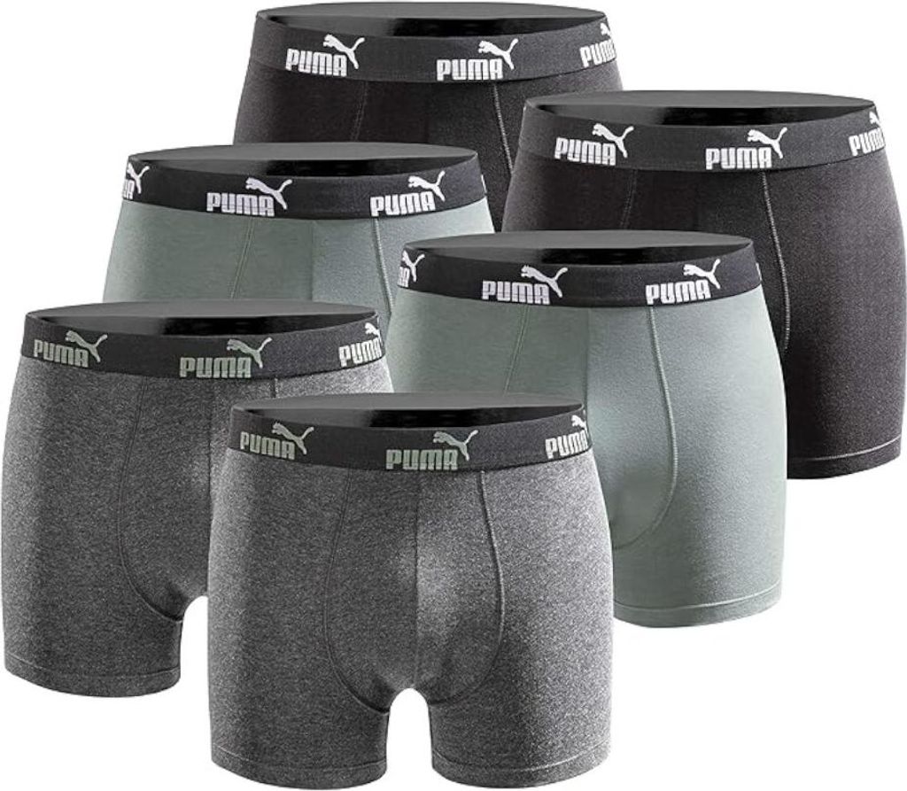 XL|PUMA Boxer Herren Boxershorts 6er-Pack Green Black Produktbild 
