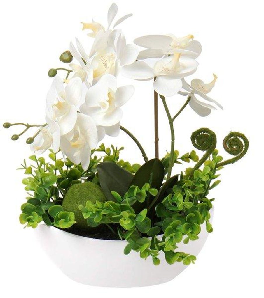 Unyqoos® Umelá orchidea (Phalaenopsis) – realistická biela Obrázok produktu 