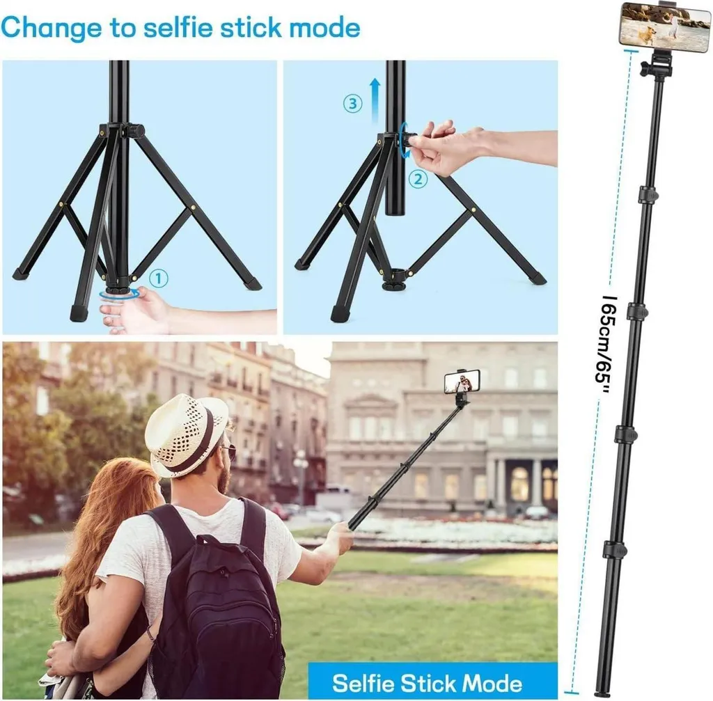 Cavalletto Smartphone Victiv 172cm con Telecomando Bluetooth e Borsa - 3