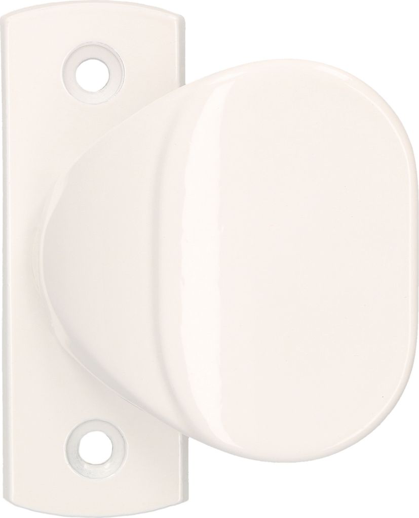 KOTARBAU Türknauf 65mm 1Stk. Weiß mit Kurzem Schild für Türen Tore Pforten