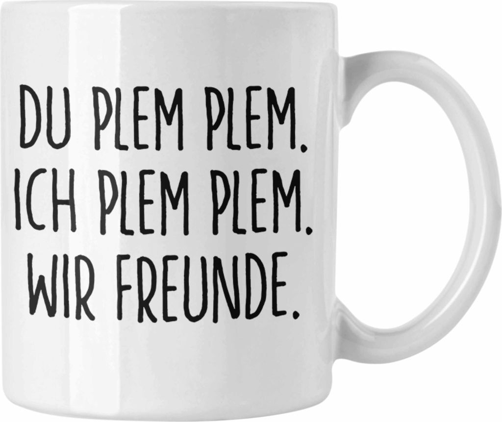 Trendation - Beste Freunde Tasse Geschenk Beste Freundin Freund Kaffeetasse Geschenkidee Allerbeste BFF Freundin Spruch Geburtstag Freundinnen (Weiß)