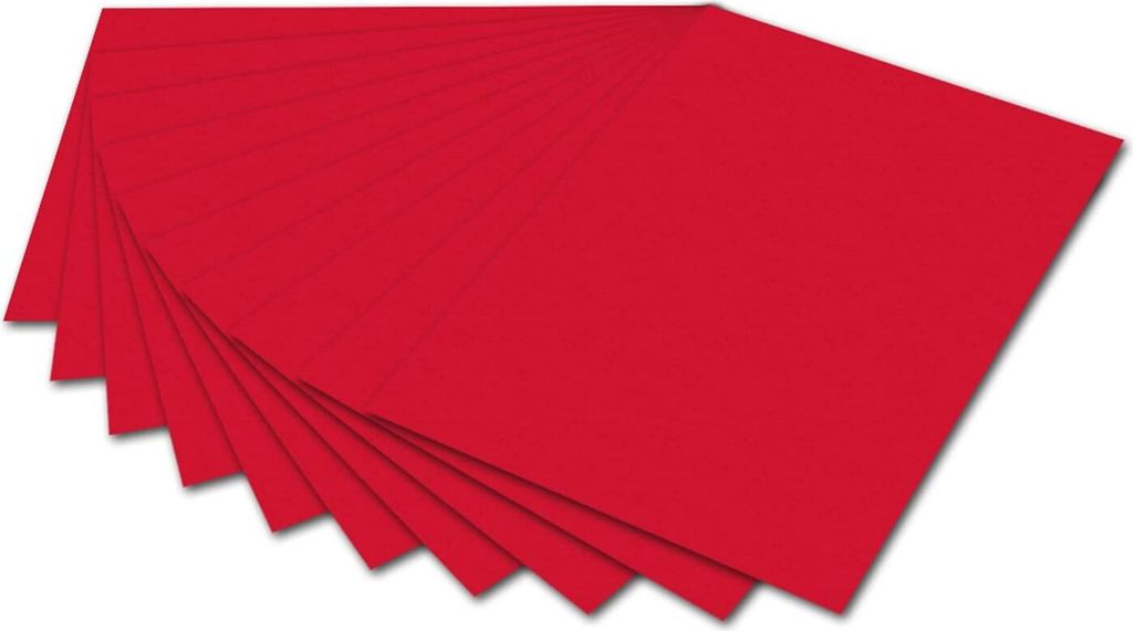 folia Fotokarton (B)500 x (H)700 mm 300 g/qm hochrot 10 Blatt