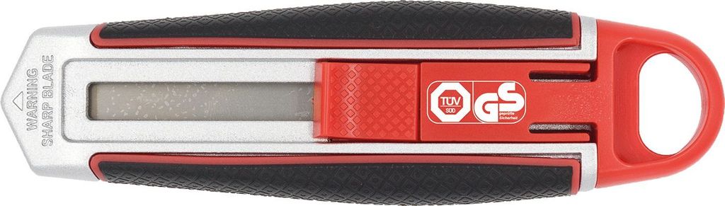 WEDO Safety-Cutter Long Blade, Klinge: 18 mm, rot/schwarz extra langer Klinge, ideal zum Schneiden von Schaumstoffen,