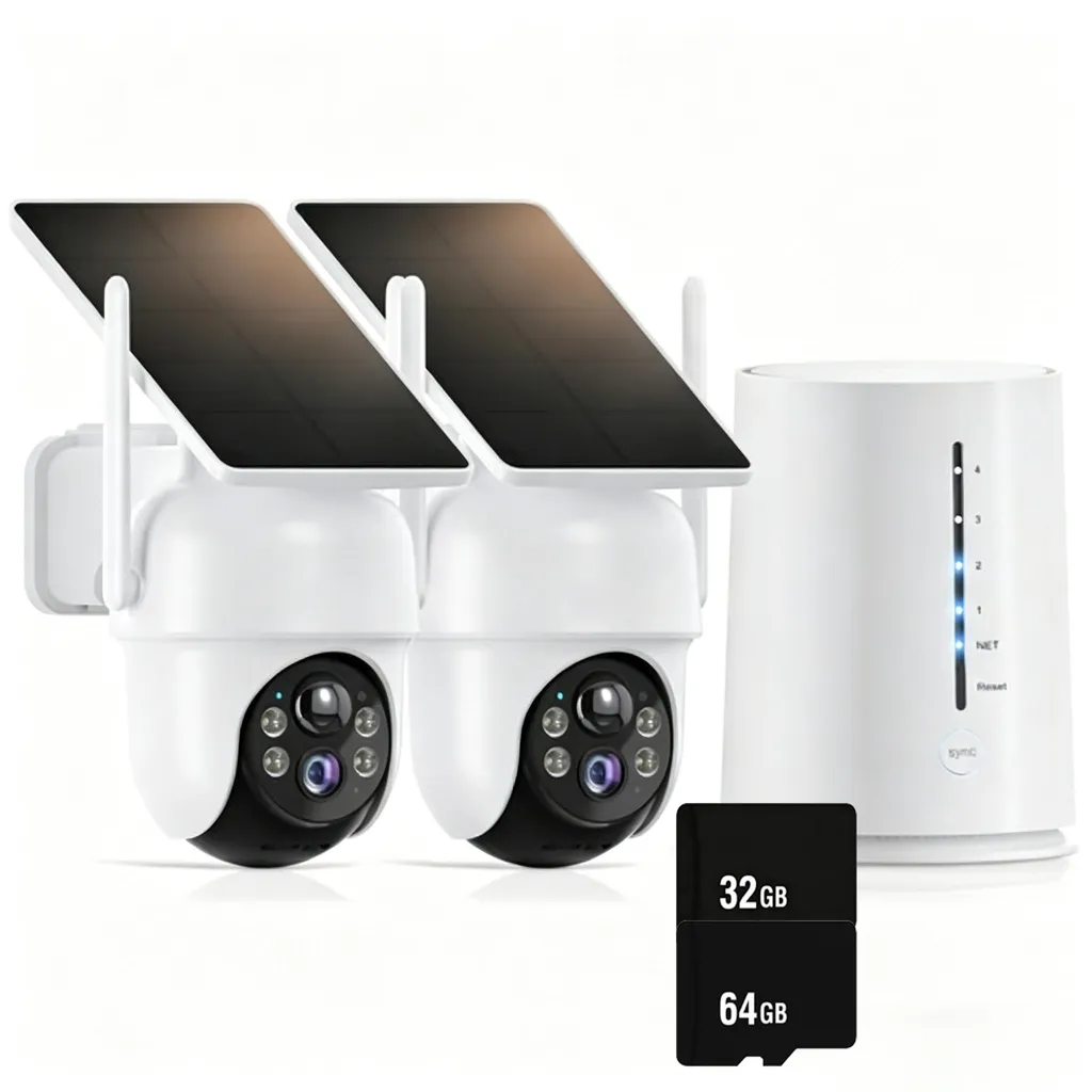 Kit surveillance extérieur solaire 2K : Sécurisez votre maison à 360°