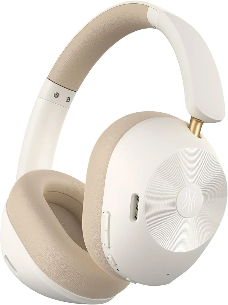 Cuffie over ear wireless Bluetooth, cancellazione attiva del rumore ibrida, audio LDAC ad alta risoluzione, batteria da 75 ore, Bluetooth 5.4, chiamate chiare, modalità di gioco