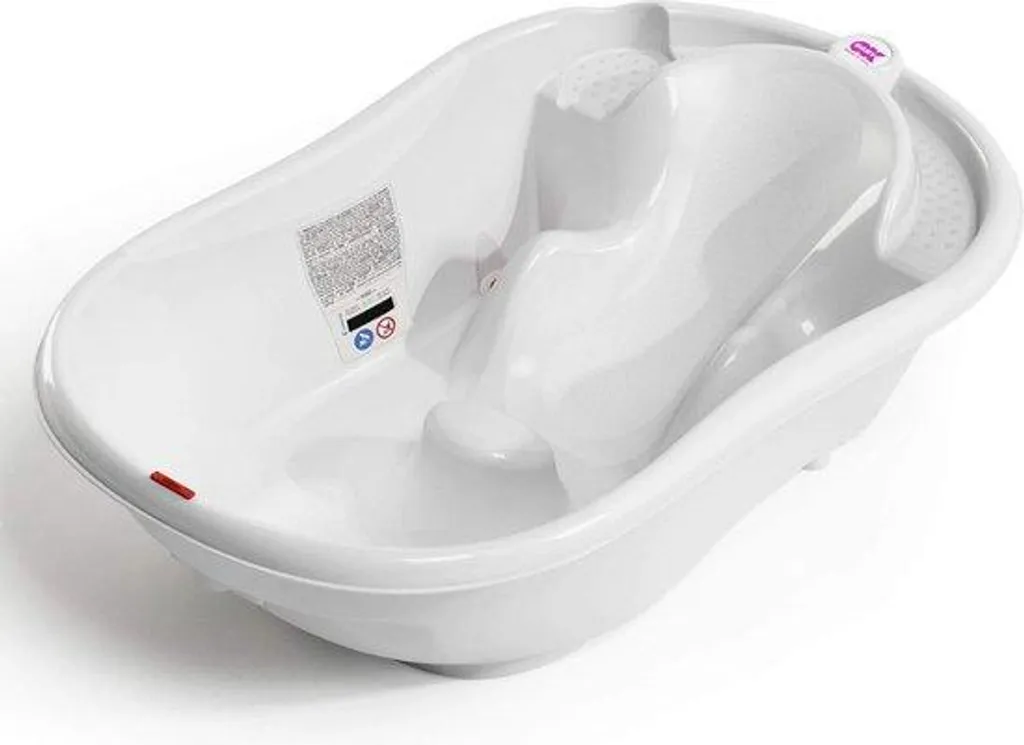 Petite baignoire pour nourrisson sécurisée, coloris blanc pur 0-1 an