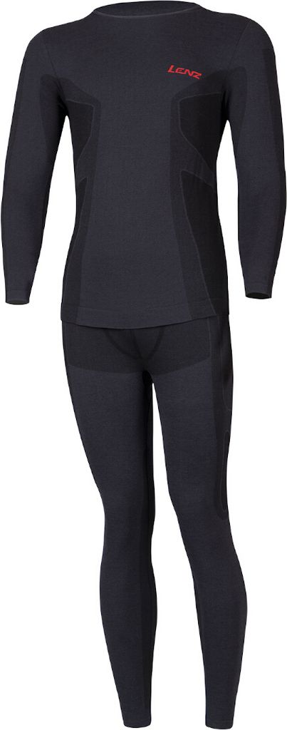 Lenz Merino Funktionswäsche Set, schwarz, L/XL