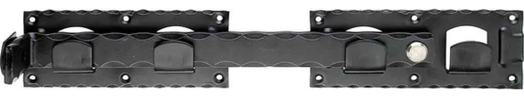 Jambage double martelé noir Alberts, renfort de ferronnerie 423x70mm