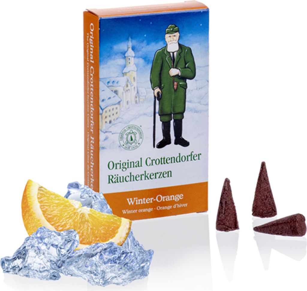 Crottendorfer Räucherkerzen Winter-Orange 24 Stück Produktbild 