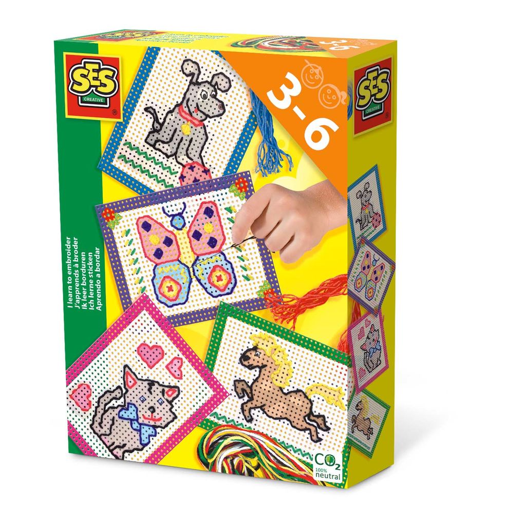 SES Ich lerne sticken inkl. 4 Stickkarten