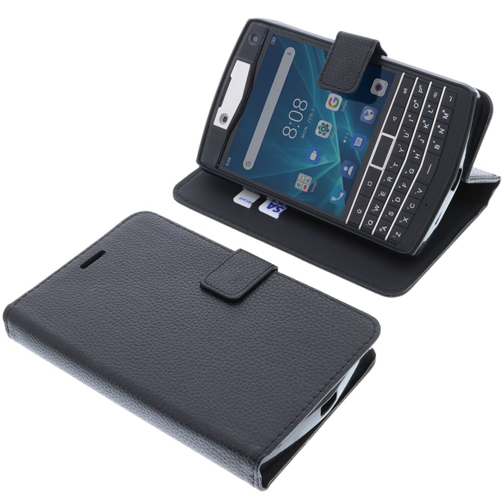 foto-kontor Tasche kompatibel mit Unihertz Titan Book Style schwarz Schutz Hülle Buch