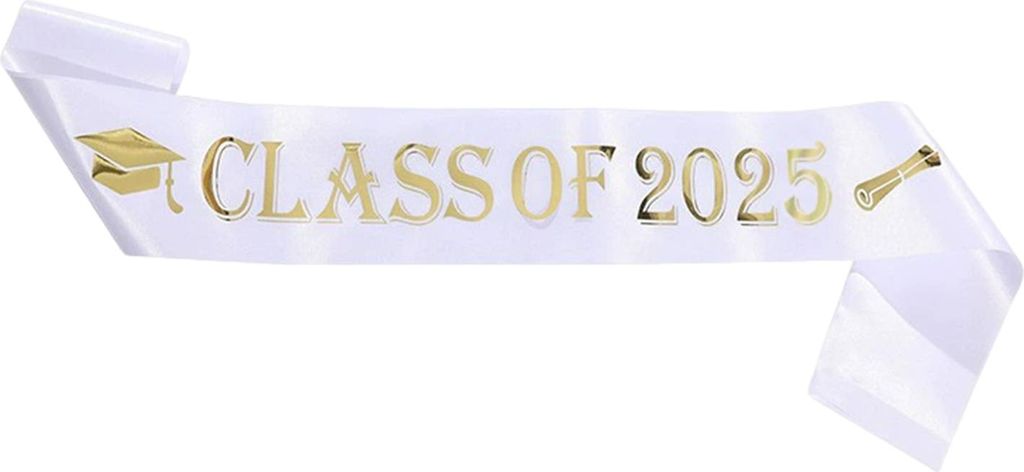 Schärpe zum Abschluss 2025, Glas der Ehrenstola für den Abschluss 2025, Unisex-Schärpe für Erwachsene, für akademische Abschlussfeiern an High...