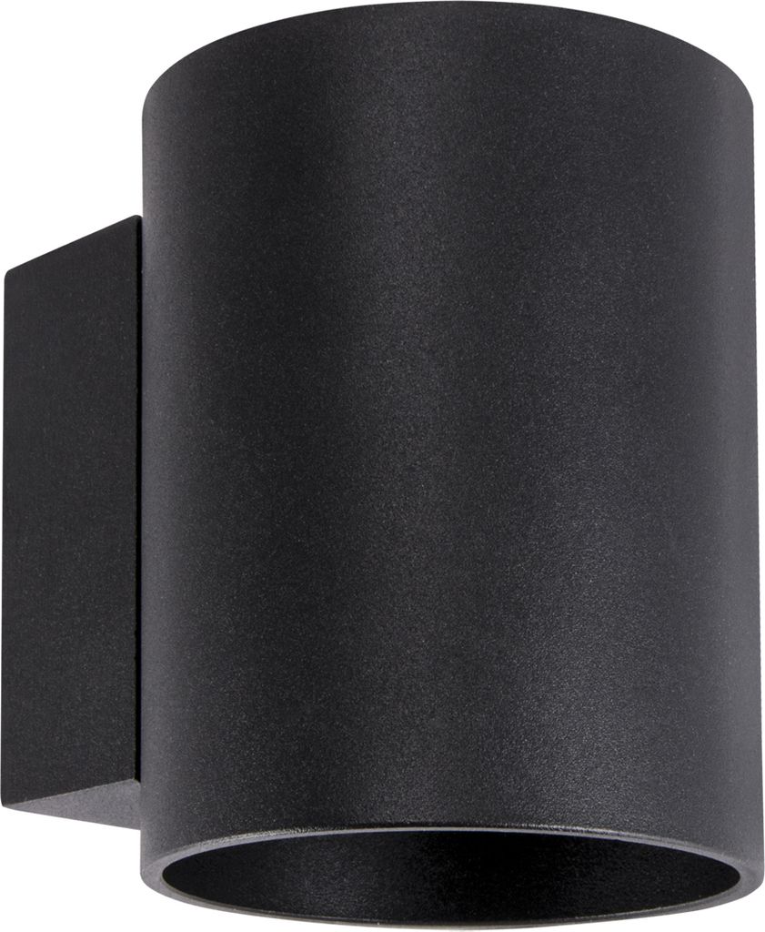 Wandleuchte Aluminium Up Down 10 cm hoch Schwarz G9 rund Wandlampe