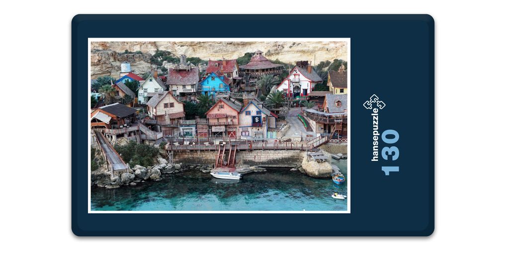 hansepuzzle 17061 - Malta Puzzle, 130 Teile, Reisen, 28,7 x 20,0cm mit hochwertiger Aufbewahrung, Kartonbox und wiederverschließbarem Beutel
