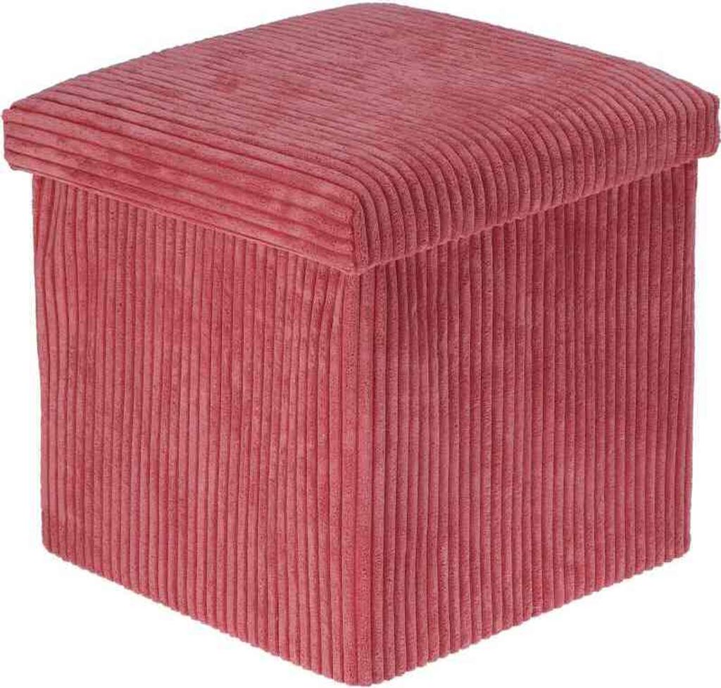 Taburet s úložným prostorem 38 x 38 x 38 cm růžová Obrázek produktu 