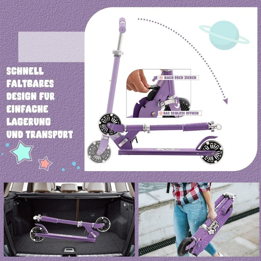 Trottinette enfant stable et sécurisée pour éviter les chutes, LED - 5