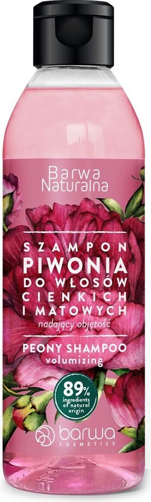 Barwa Natural Shampoo for Fine and Dull Hair Peony - 300ml