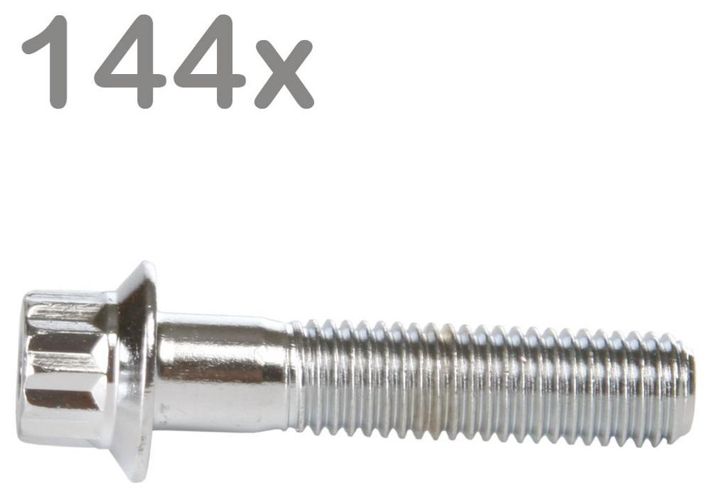 144 Felgenschrauben M7x32 Stahl verchromt für BBS Rial Schmidt O.Z. Dynatech Carline Felgen