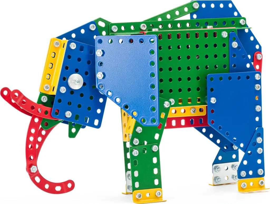 Maquette à construire en métal Merkur Eléphant de 265 pièces pour enfant
