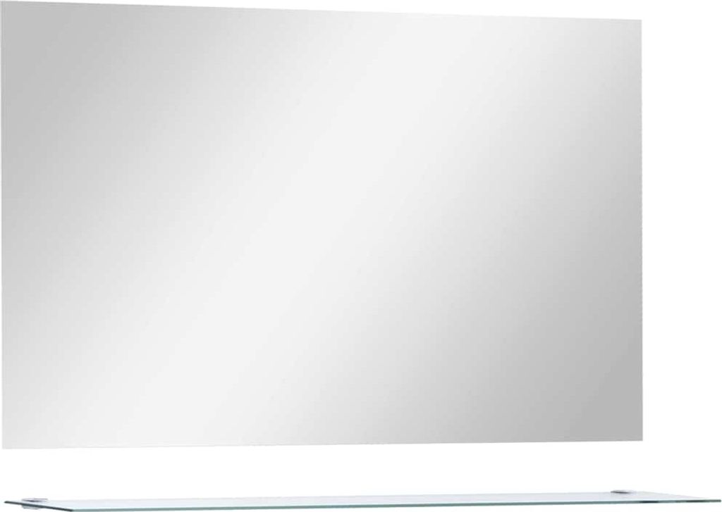 vidaXL Nástěnné zrcadlo s poličkou 100×60 cm z tvrzeného Obrázek produktu 