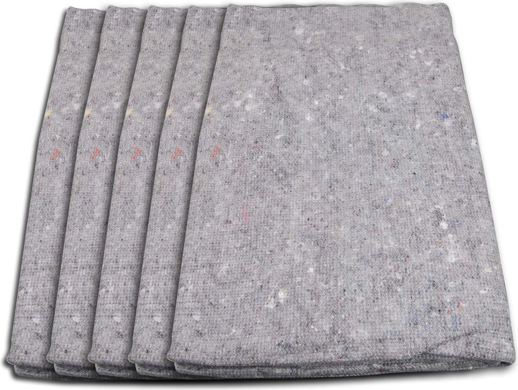 Packdecke Handwerkerdecke Umzugsdecke 5-Set 1,50 x 2,00 m
