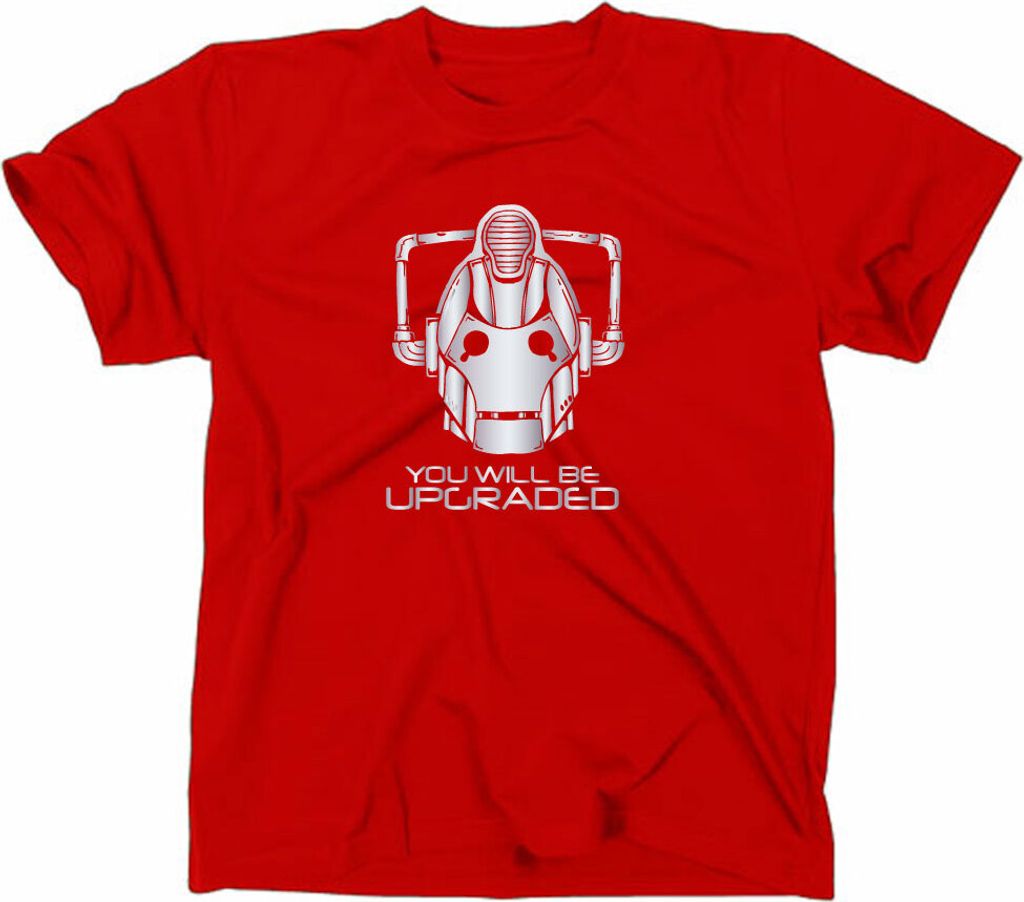 Styletex23 T-Shirt #1 Cybermen You Will Be Upgraded, rot, XL
