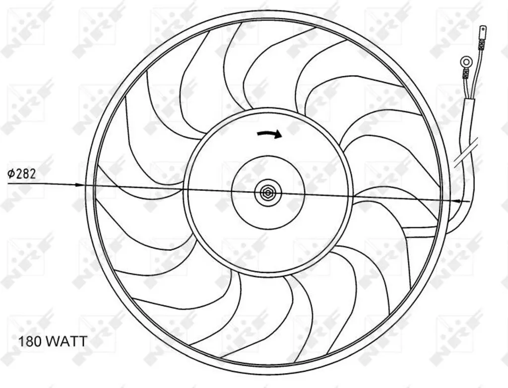 Ventilateur de radiateur NRF 47071 pour A6 (4A) - Référence OE 4A0959455A