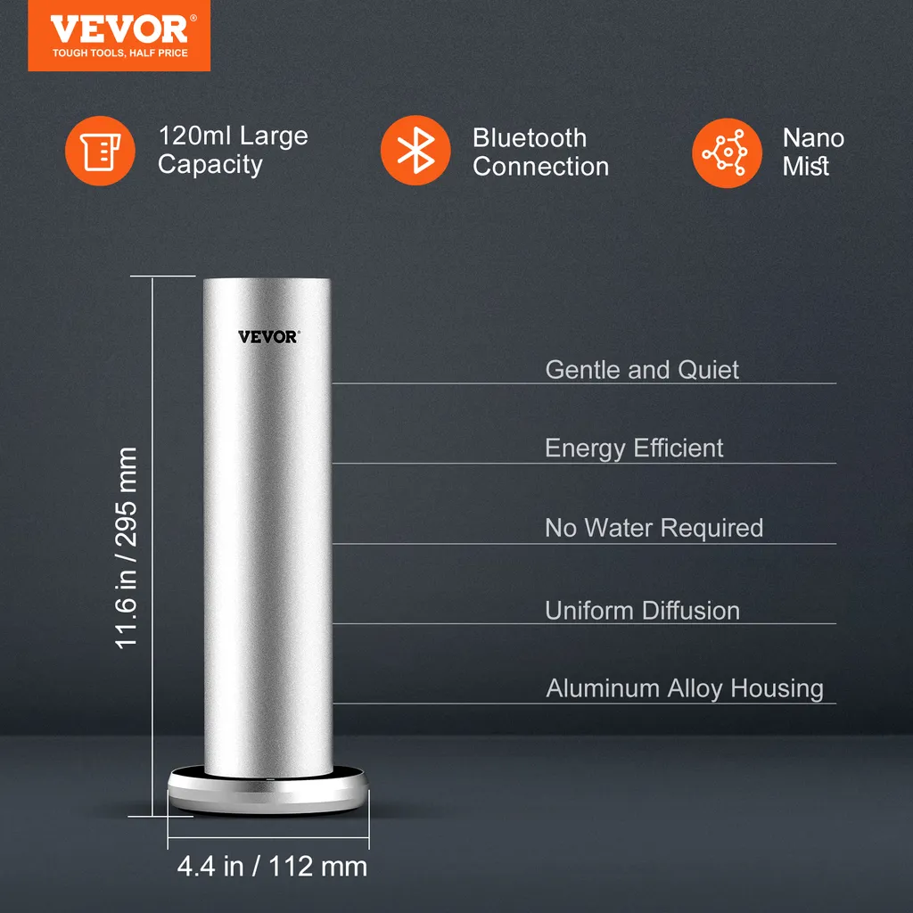 Diffuseur d'air froid intelligent 120ml Bluetooth couverture 93,4 m² - 2